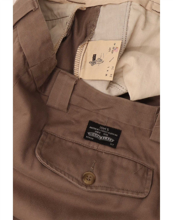 Levi's Pantalon Chino Pegged Femme W34 L30 Coton Beige