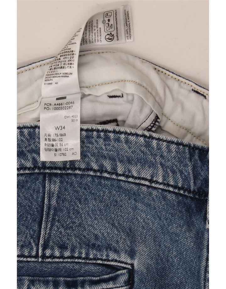 Levi's Short Chino Denim Femme W34 Large Bleu Coton