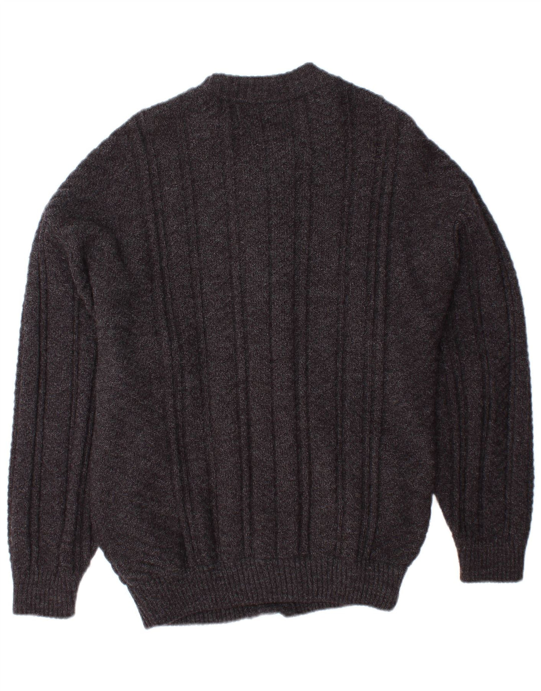 VINTAGE Pull Cardigan Homme Petit Gris Argyle/Diamant Acrylique