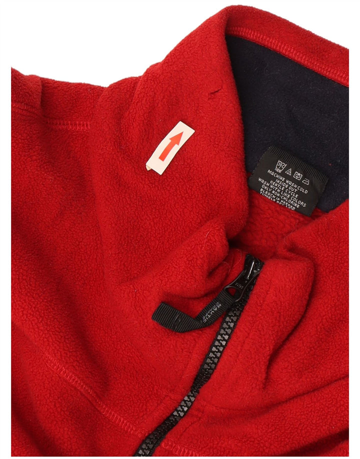 Nautica Pull polaire à col zippé pour homme XL Rouge Polyester