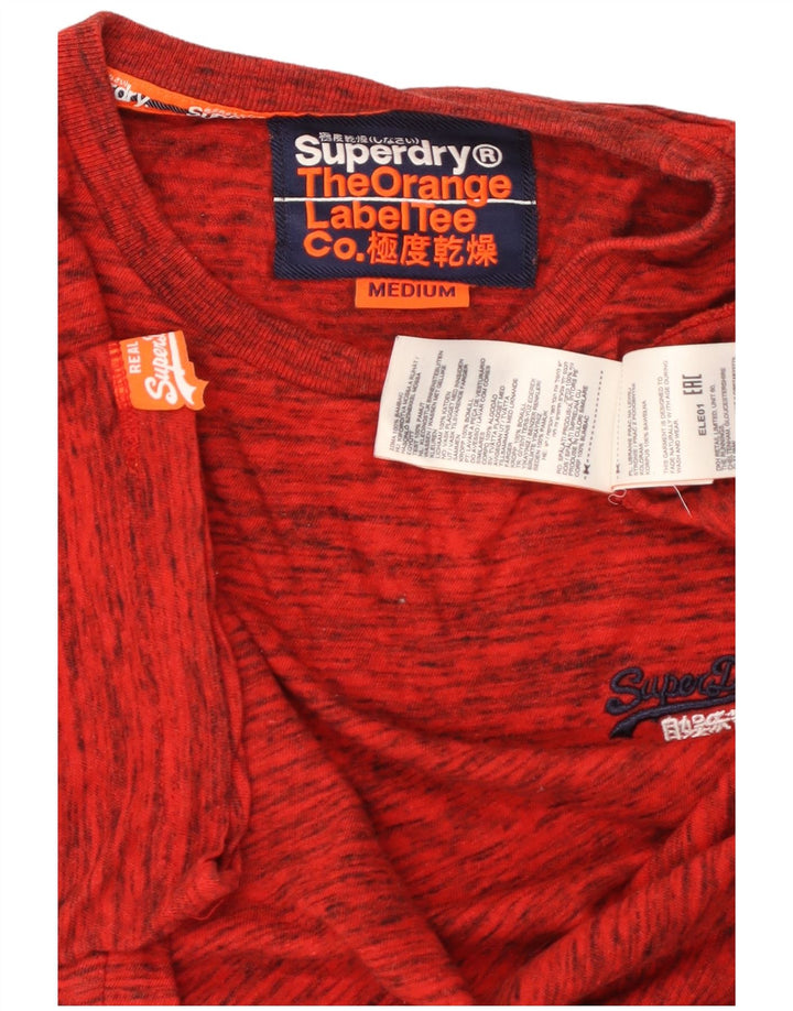 SUPERDRY T-Shirt Homme Rouge Moyen Moucheté Coton