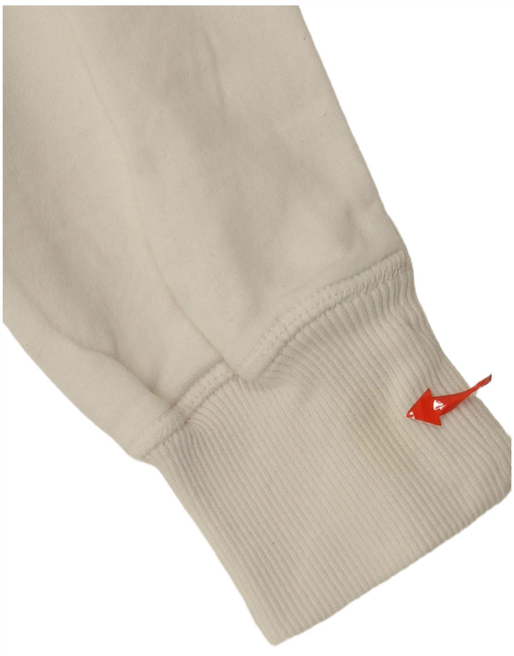 Converse Pull à Capuche Graphique Homme Blanc Moyen Coton
