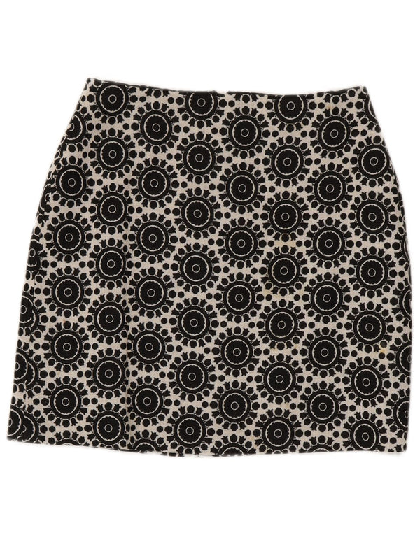 Marks & Spencer Jupe crayon pour femme UK 8 Small W28 Coton géométrique noir