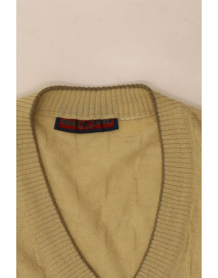 vintage Mens Vest Débardeur Petit Beige