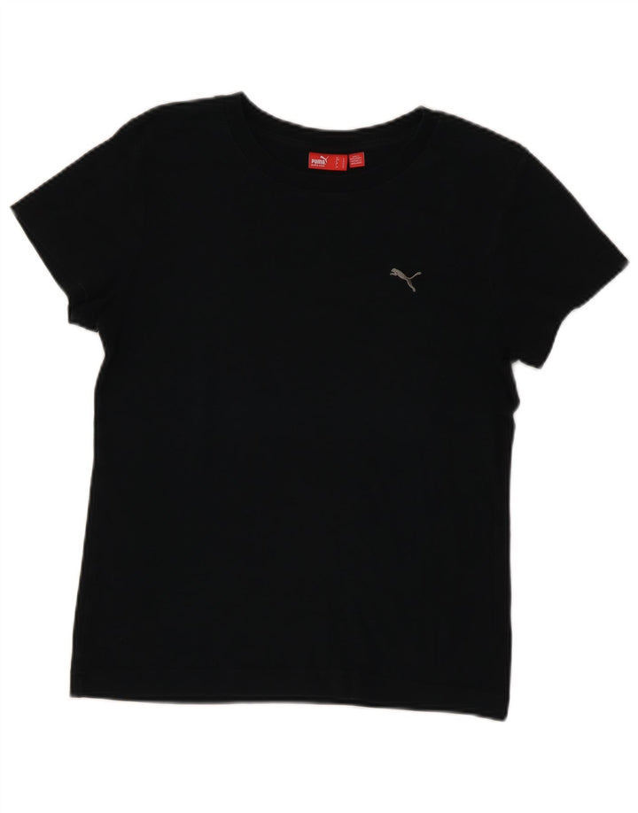 Puma T-Shirt Femme UK 14 Medium Noir Coton