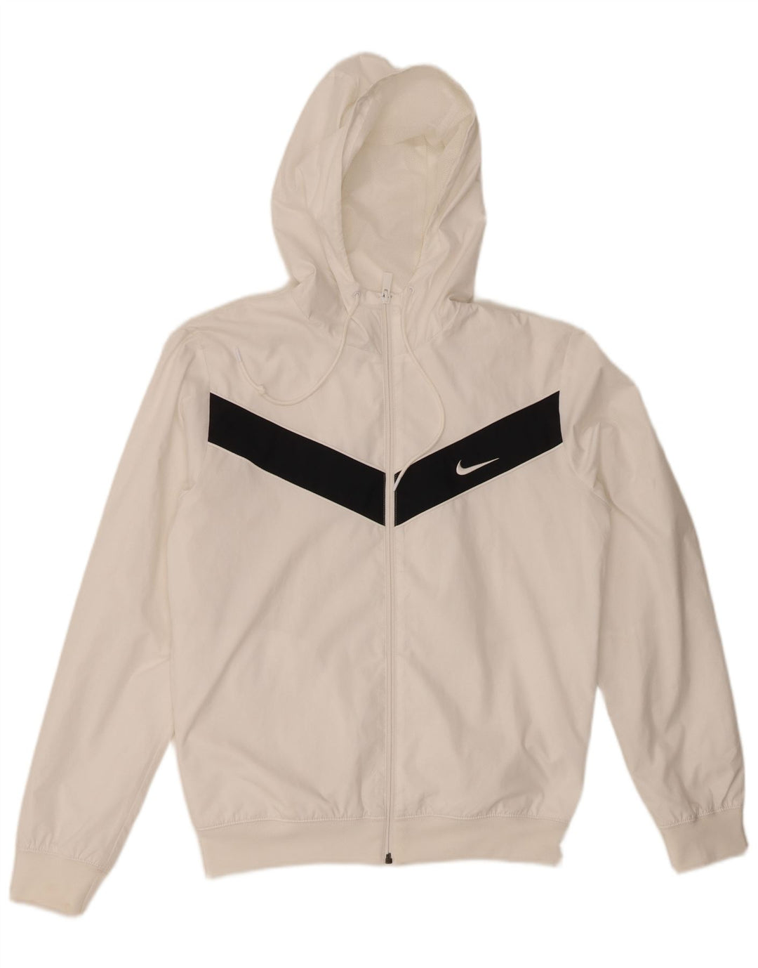Nike Veste bomber à capuche pour homme UK 36 Petit Blanc Colorblock Polyester