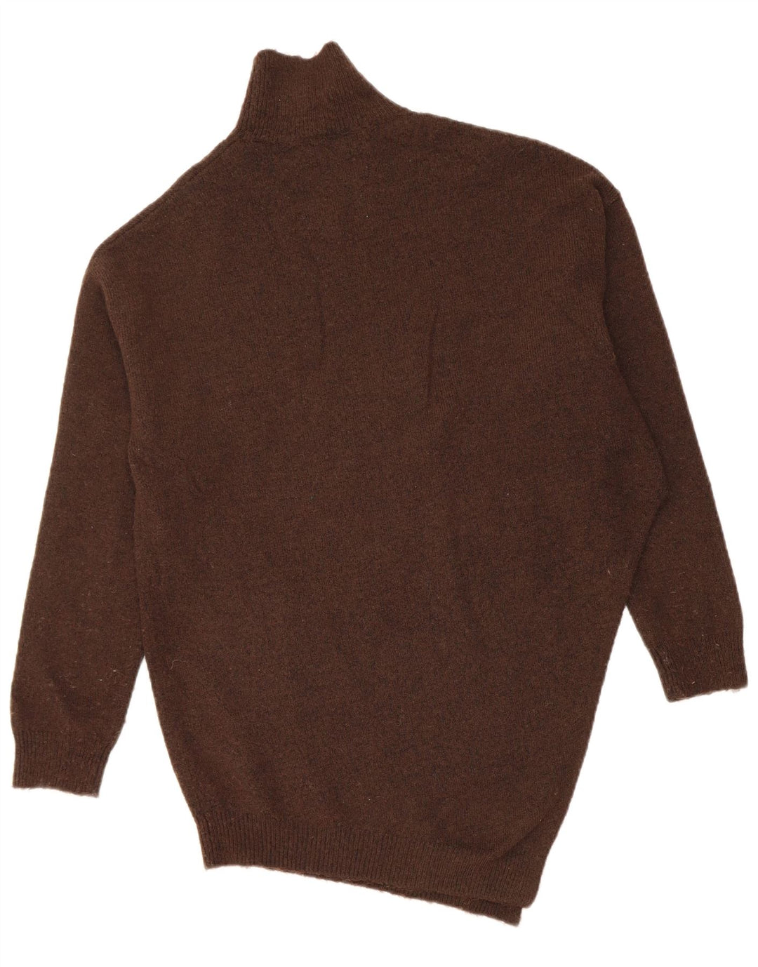 Zara Pull à col roulé chauve-souris pour femme UK 10 Petit Marron