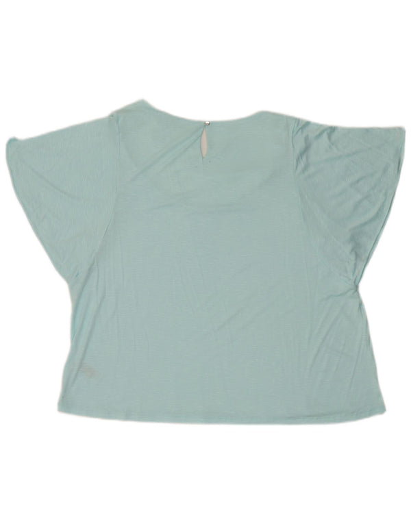 Marks & Spencer Chemisier Femme Top UK 20 2XL Bleu Moucheté Viscose