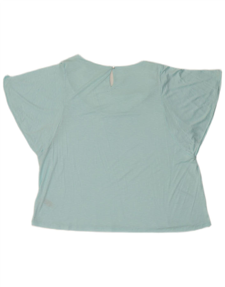 Marks & Spencer Chemisier Femme Top UK 20 2XL Bleu Moucheté Viscose
