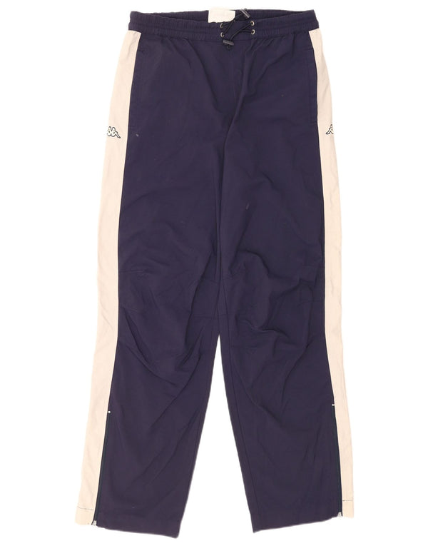 Kappa Mens Graphic Tracksuit Trousers Medium Navy Blue Colourblock
