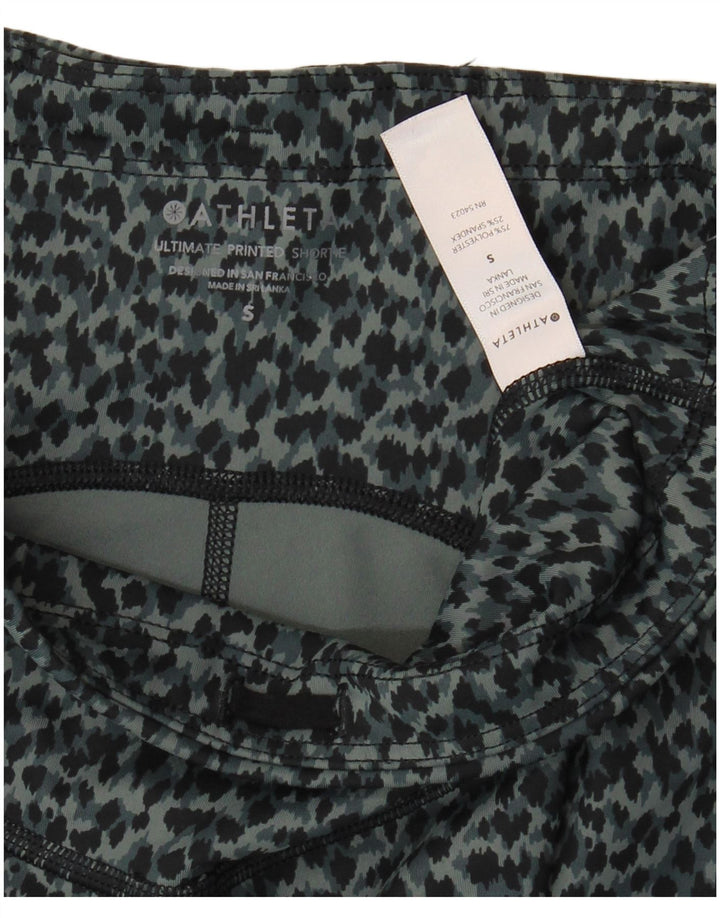 Athleta Short de sport pour femme UK 8 Petit gris imprimé animal Polyester