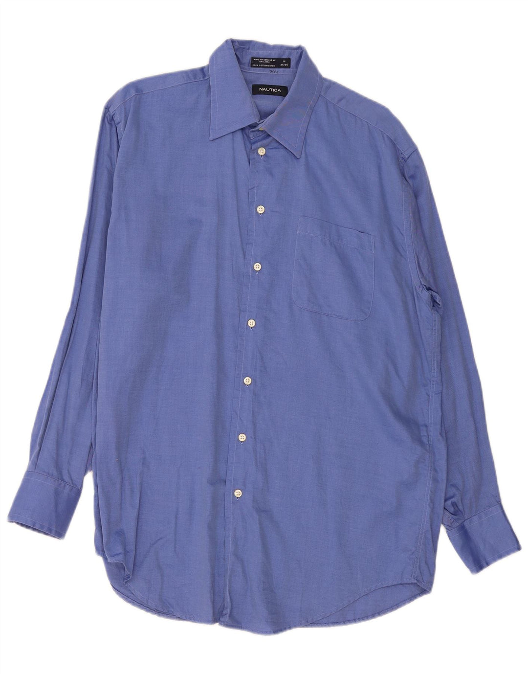 Nautica Chemise Homme Taille 16 Grand Coton Bleu
