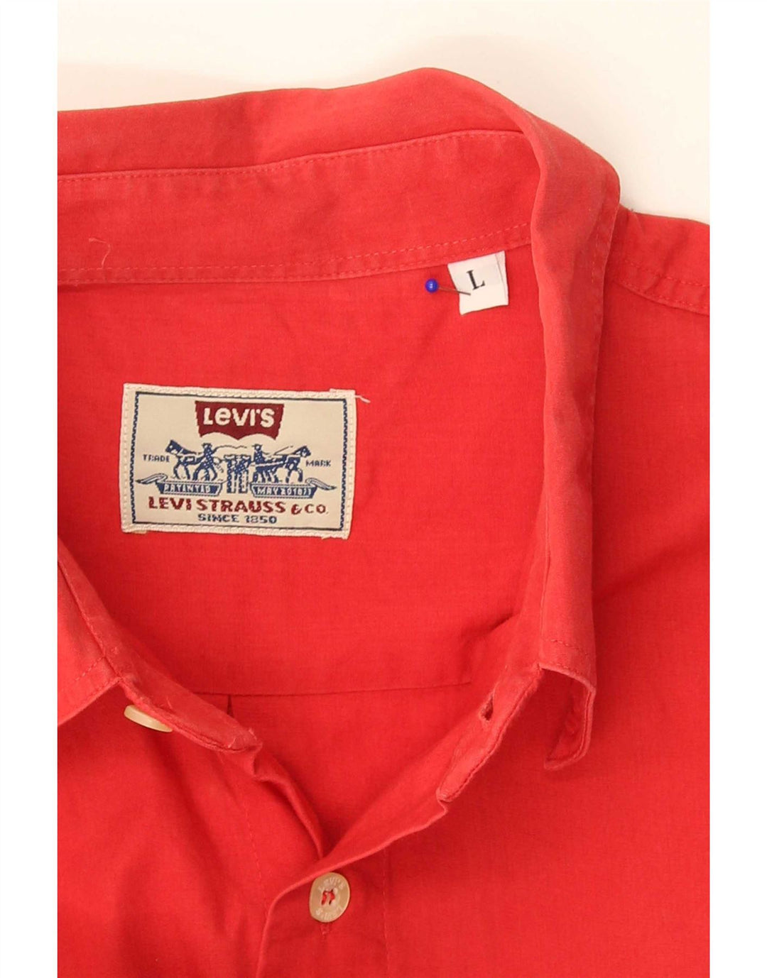 Levi's Chemise à Manches Courtes Homme Rouge Large