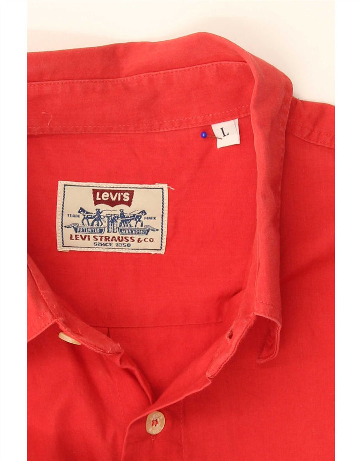 Levi's Chemise à Manches Courtes Homme Rouge Large