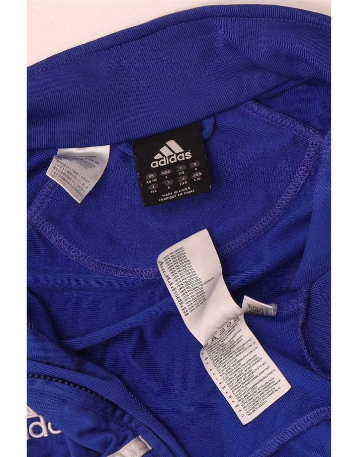 Adidas Veste de survêtement pour homme UK 44/46 Large Bleu Colorblock Polyester