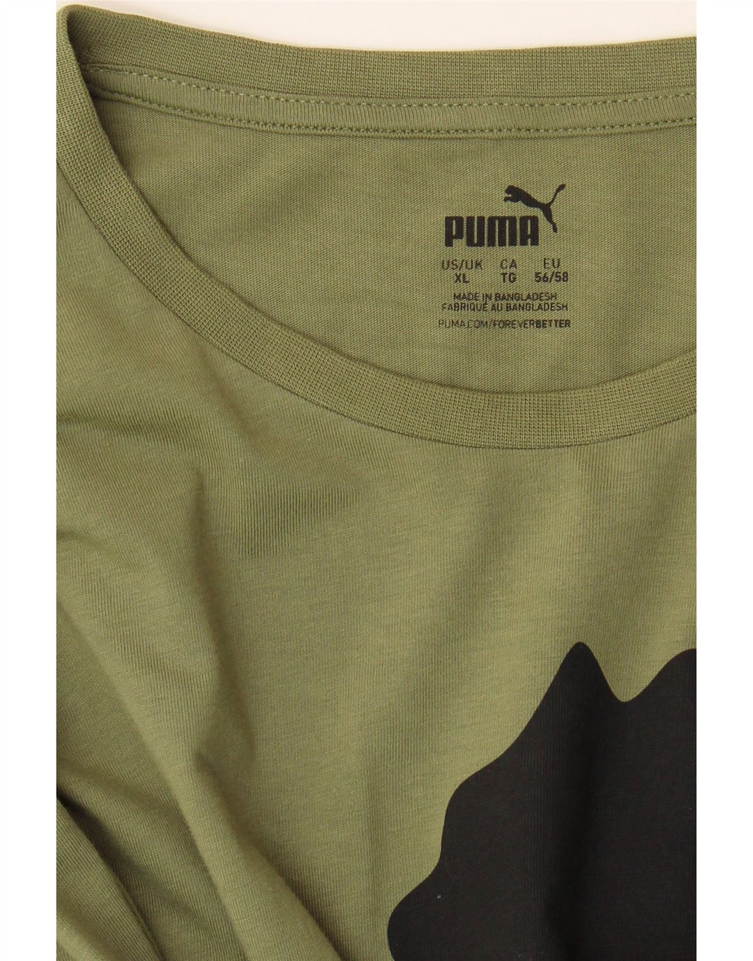 Puma T-Shirt Graphic Top XL Homme Kaki