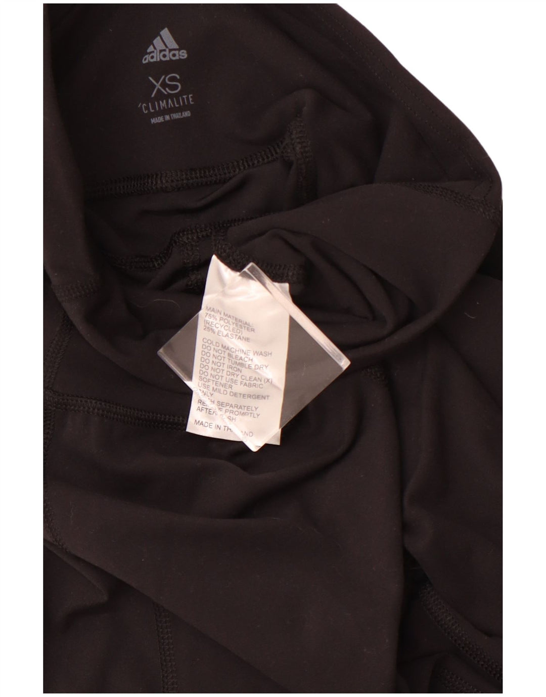 ADIDAS Femmes Climalite Leggings UK 6 XS Noir Rayé Polyester