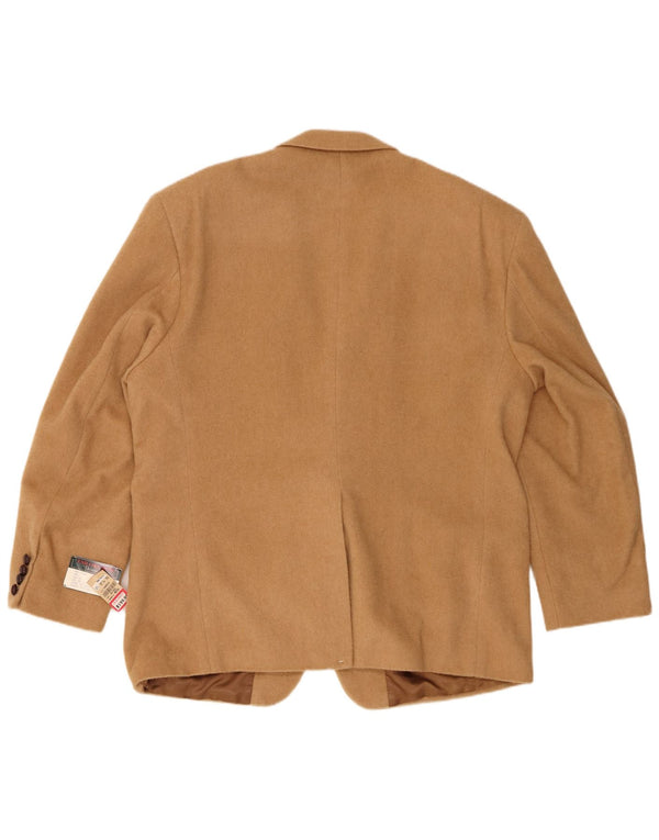 Deansgate Veste blazer à 2 boutons pour homme UK 46 3XL Beige Camelhair