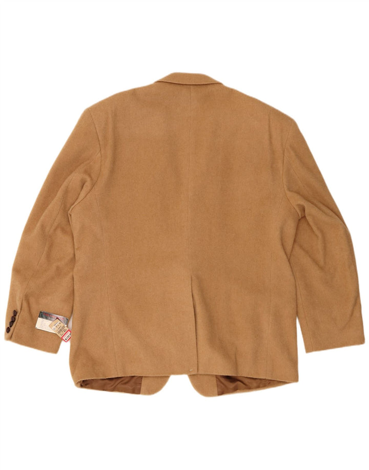 Deansgate Veste blazer à 2 boutons pour homme UK 46 3XL Beige Camelhair
