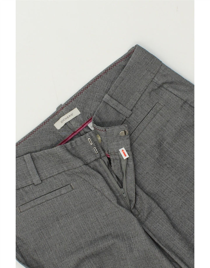 DOCKERS Womens Straight Casual Trousers US 12 Large W34 L30 Grey Polyester Vintage Dockers and Second-Hand Dockers from Messina Hembry 