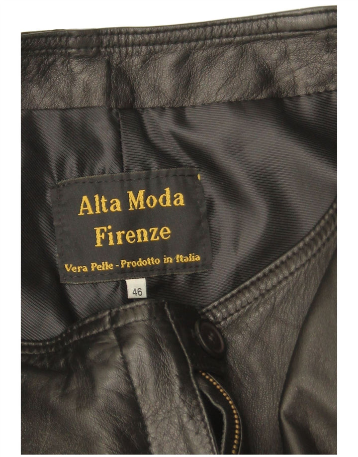 Alta Moda Pantalon droit femme IT 46 Large W28 L30 Noir