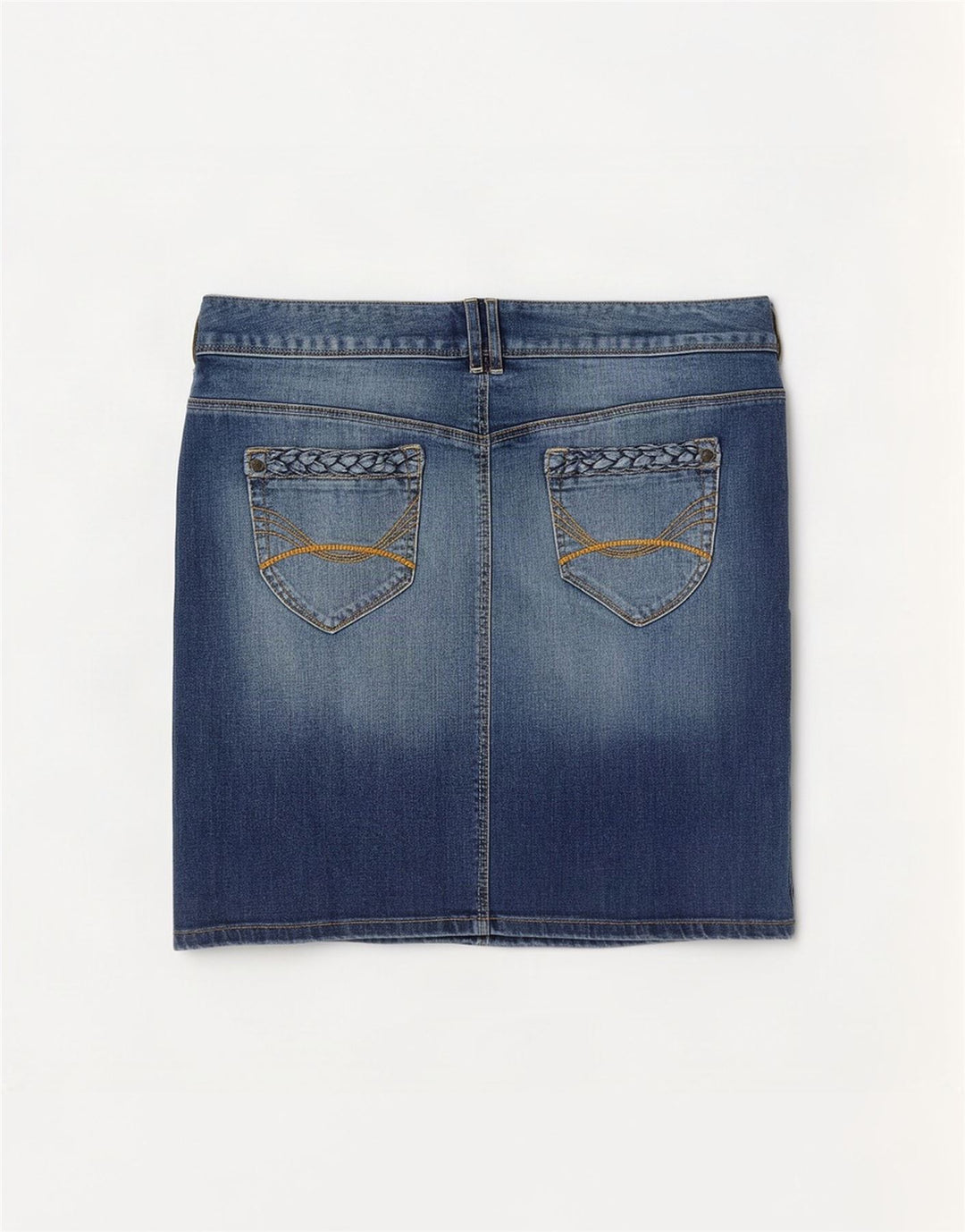 Tom Tailor Mini jupe en jean pour femme EU 40 Medium W34 Bleu Coton