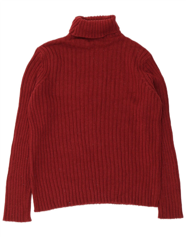Benetton Pull Col Roulé Homme Petit Bordeaux