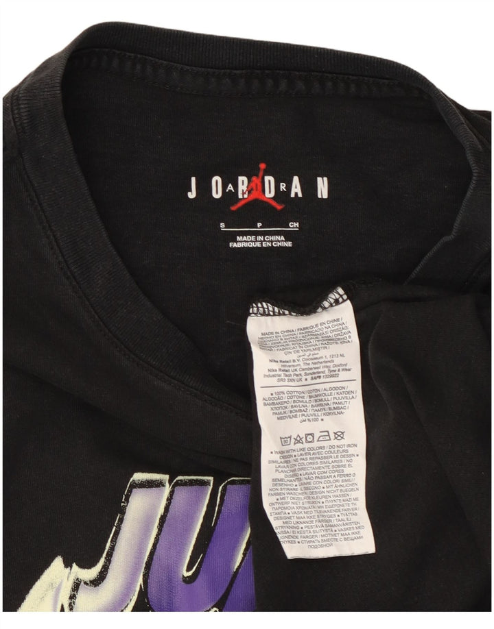 JORDAN T-shirt graphique pour hommes, petit haut en coton noir