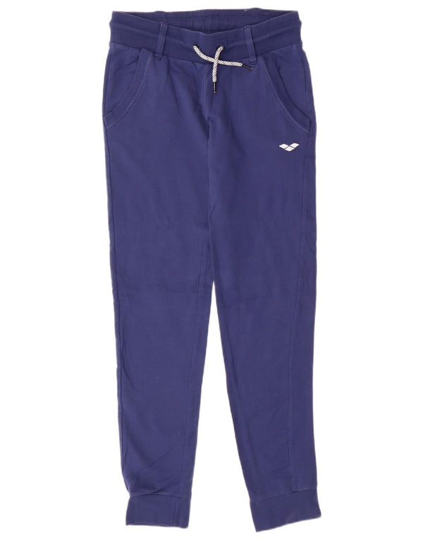 Arena Pantalon De Survêtement Joggers UK 10 Small Bleu Marine Coton Femme