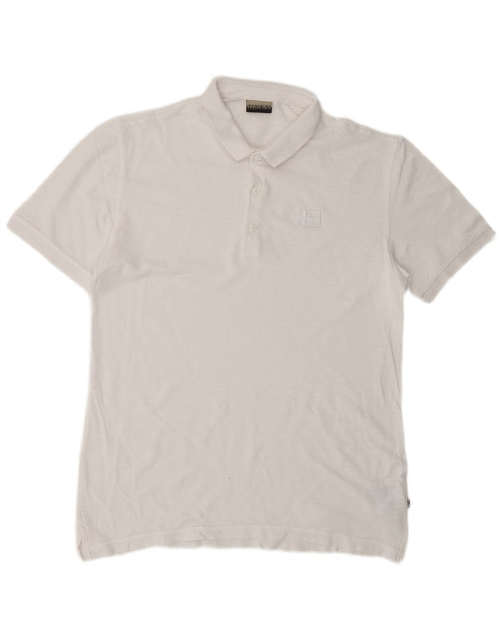 Napapijri Polo Homme Grand Blanc Coton