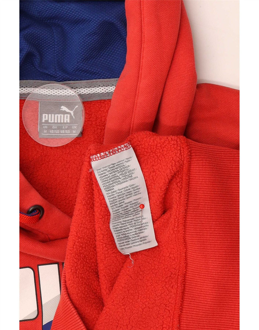 Puma Pull à Capuche Graphique Homme Rouge Moyen Coton