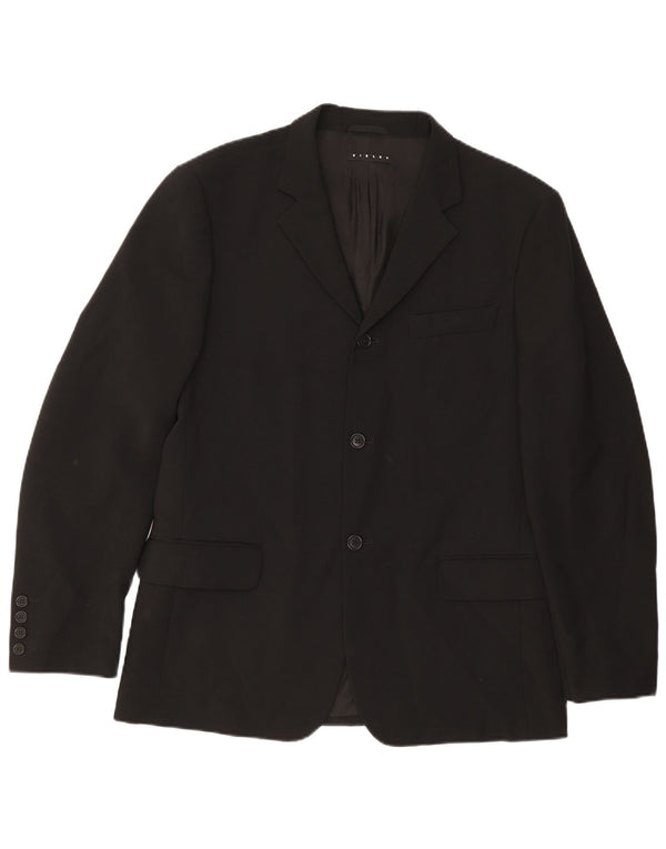 Sisley Veste Blazer 3 Boutons Homme IT 50 Large Noir Polyester