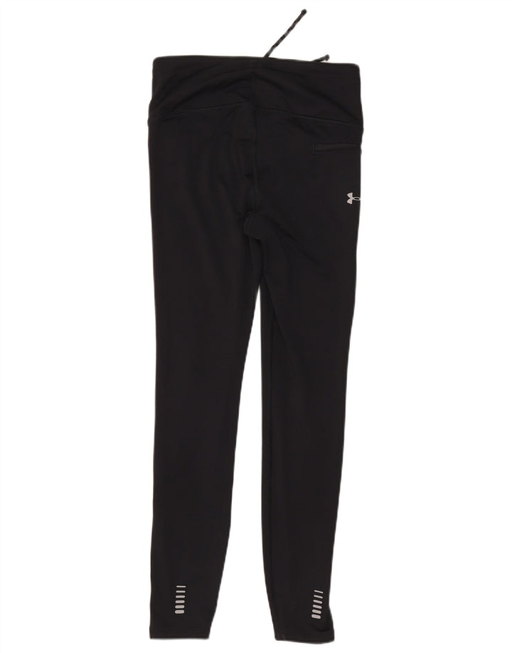 UNDER ARMOUR Leggings Femme UK 10 Petit Noir Géométrique Polyamide
