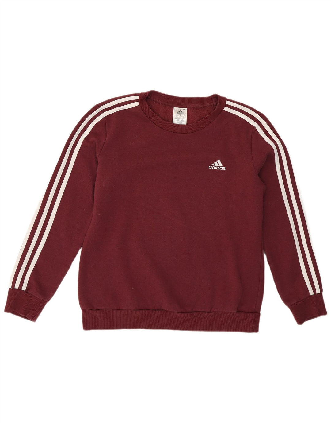 Adidas Sweat-shirt pour femme UK 12/14 en coton bordeaux moyen