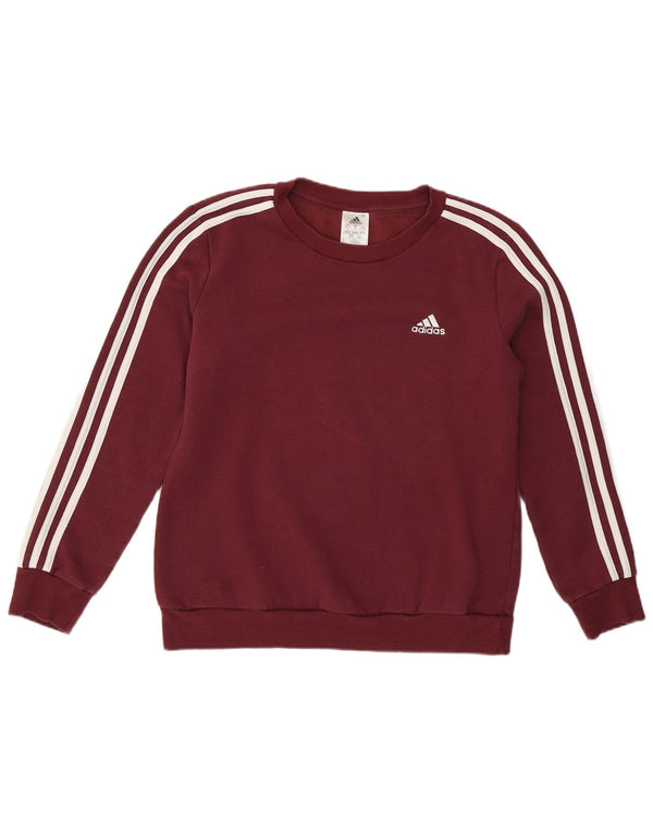 Adidas Sweat-shirt pour femme UK 12/14 en coton bordeaux moyen