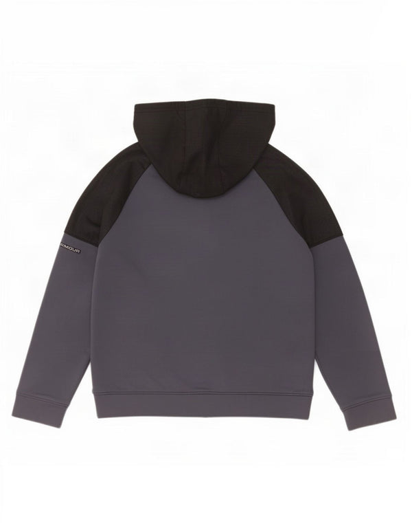 Under Armour Sweat à capuche zippé pour garçon 9-10 ans Bleu marine moyen