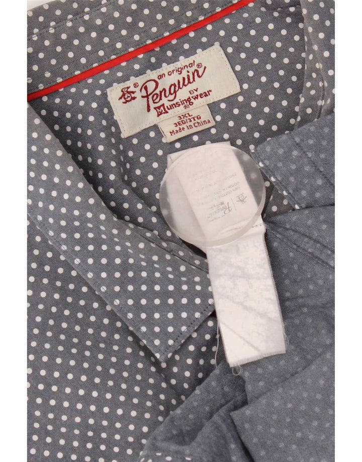 Penguin Chemise Homme 3XL Bleu à Pois Coton