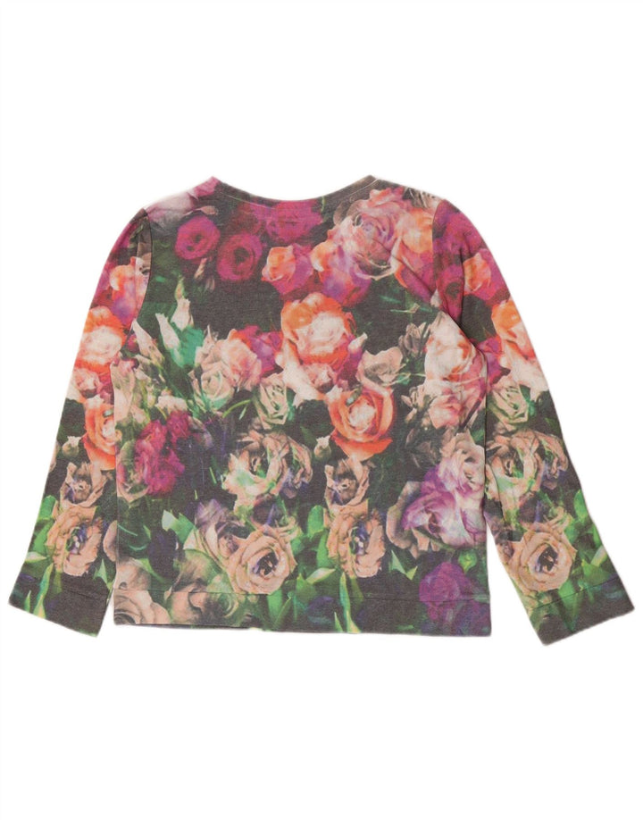 Zara Womens Trafaluc Sweatshirt Jumper UK 14 Moyen Multicolore Floral