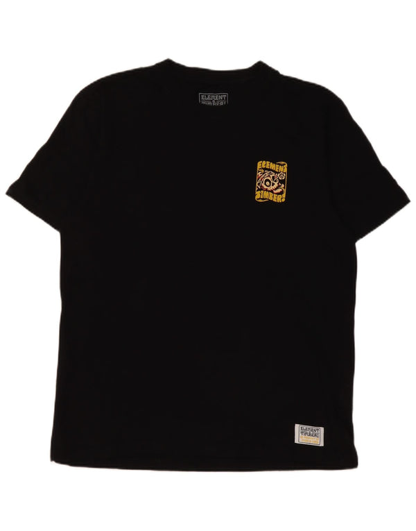 Element T-Shirt Graphique Coupe Regular Homme Noir Moyen Coton