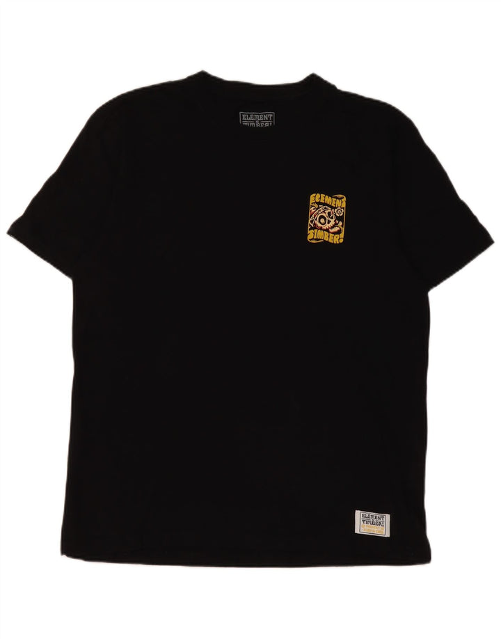 Element T-Shirt Graphique Coupe Regular Homme Noir Moyen Coton