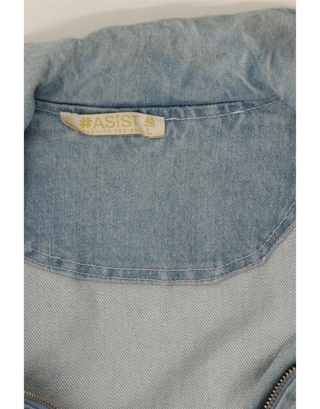 veste en denim femme vintage UK 14 Grand coton bleu