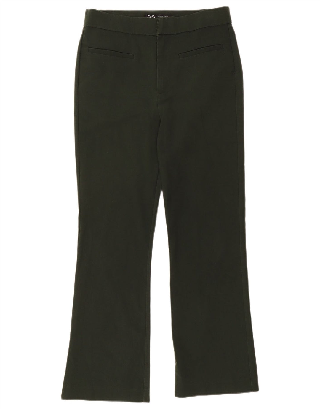 Zara Pantalon court bootcut pour femme Medium W28 L25 Kaki
