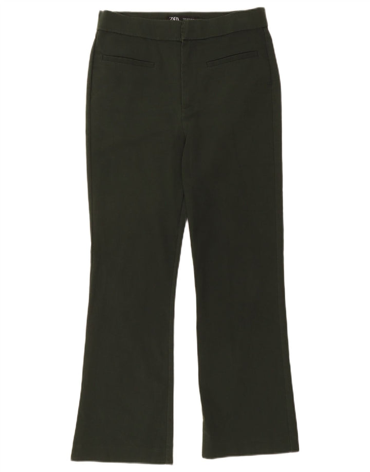 Zara Pantalon court bootcut pour femme Medium W28 L25 Kaki