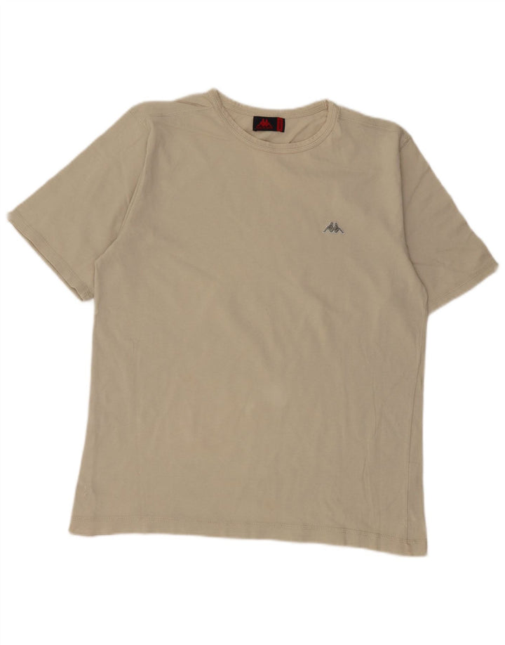 Kappa T-Shirt Femme UK 14 Coton Beige Moyen