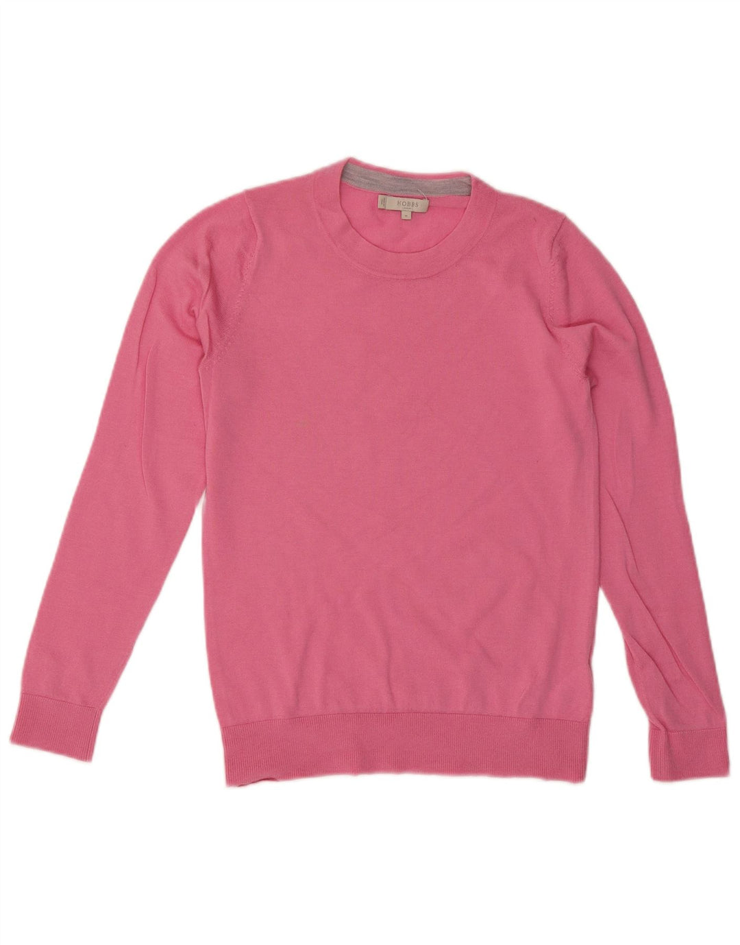 HOBBS Pull à col rond pour femme UK 12 en laine rose moyen