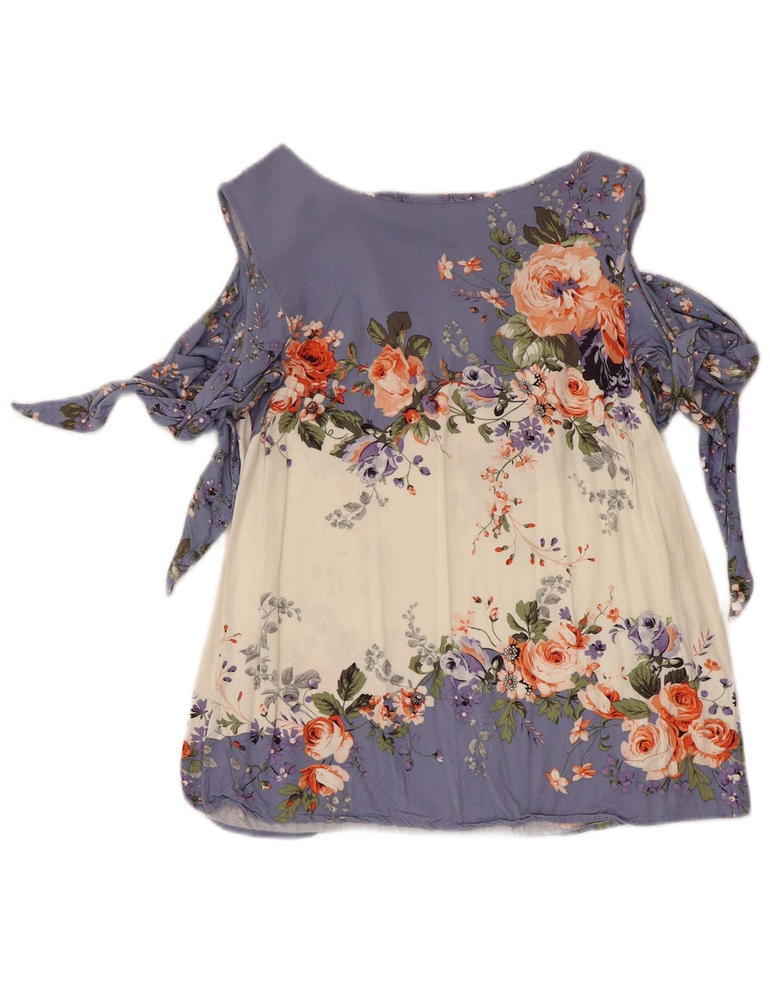 Oasis Chemisier sans manches pour femme UK 8 Petite viscose florale multicolore