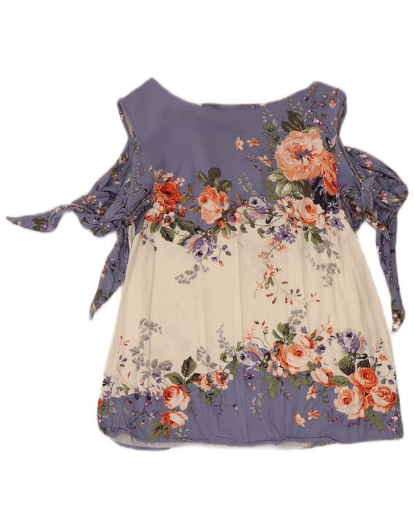 Oasis Chemisier sans manches pour femme UK 8 Petite viscose florale multicolore