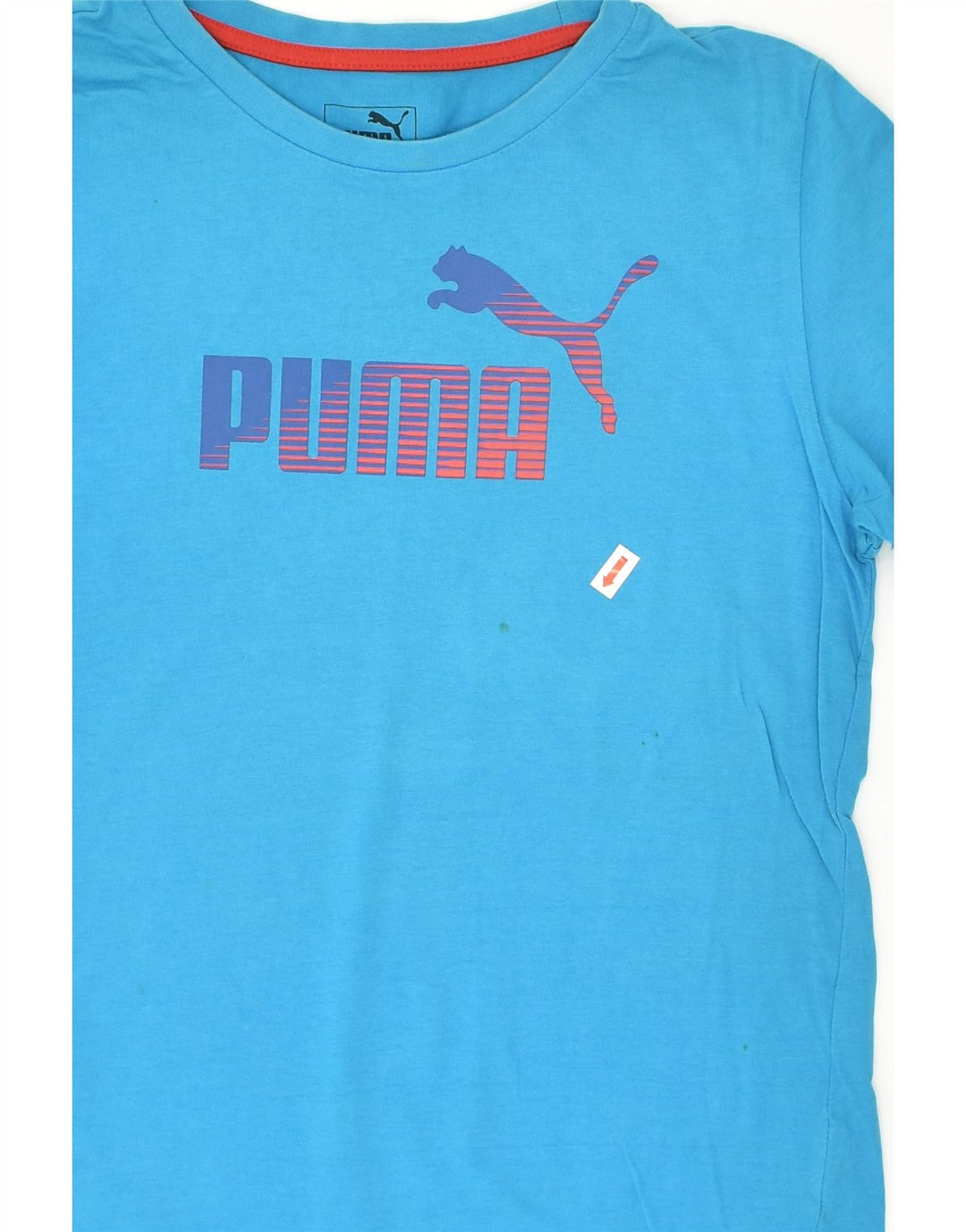 PUMA Boys Graphic T-Shirt Top 11-12 Years Blue Cotton | Vintage Puma | Thrift | Second-Hand Puma | Used Clothing | Messina Hembry 