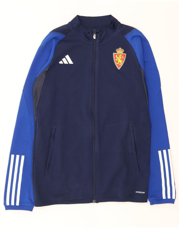 Adidas Hommes Aeroready Survêtement Top Veste Petit Bleu Marine Colorblock