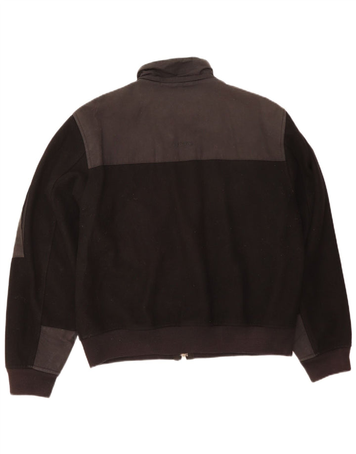 Ivy Oxford Veste Bomber Homme IT 50 Large Laine Colorblock Noir